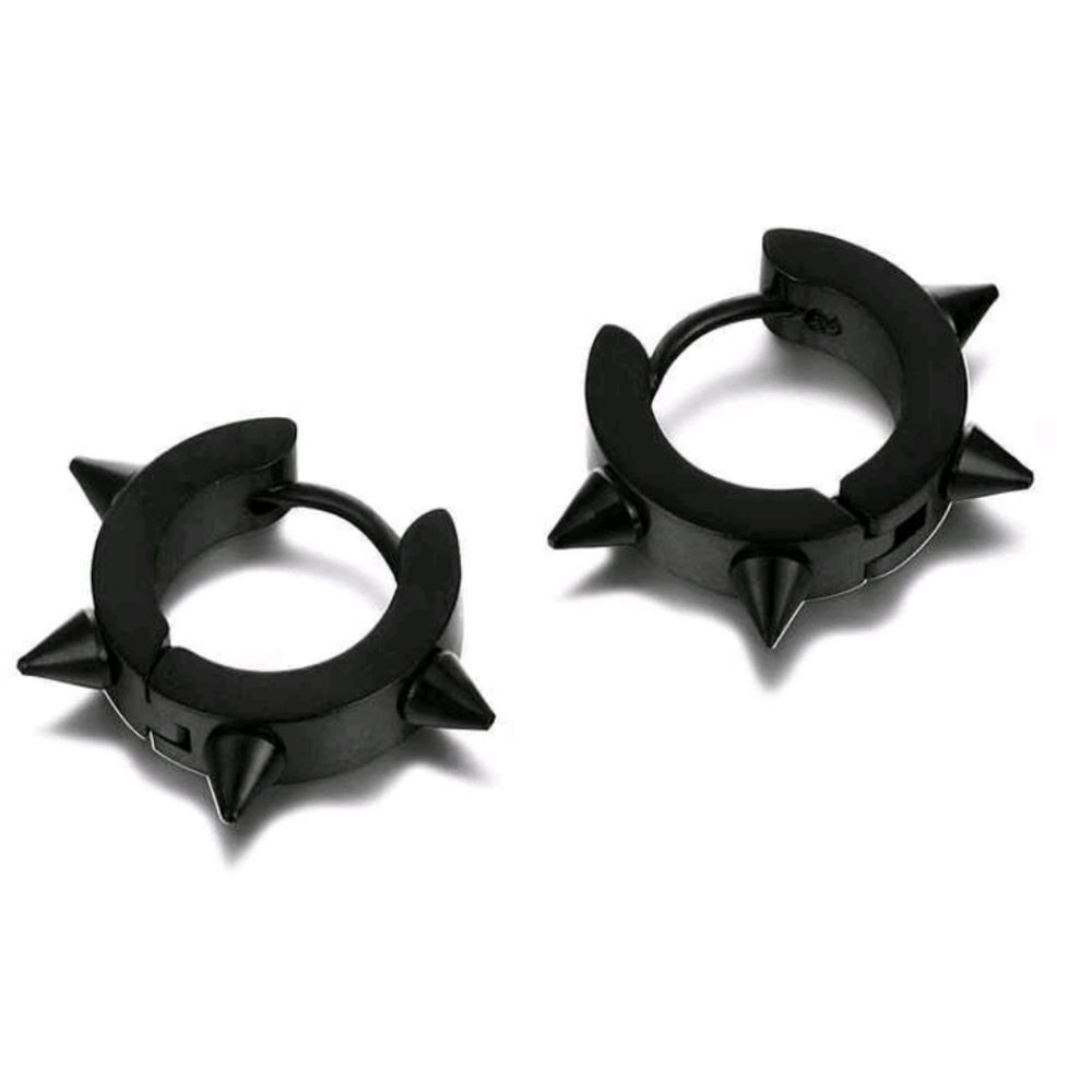 spike hoop earrings - Picture 7 of 7